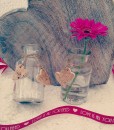 Set Of 2 Rustic Glass Bottles