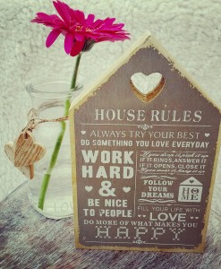 House Rules Wooden Sign