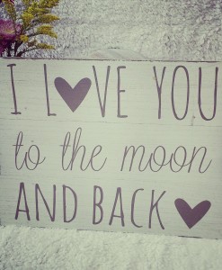 I Love You To The Moon Sign